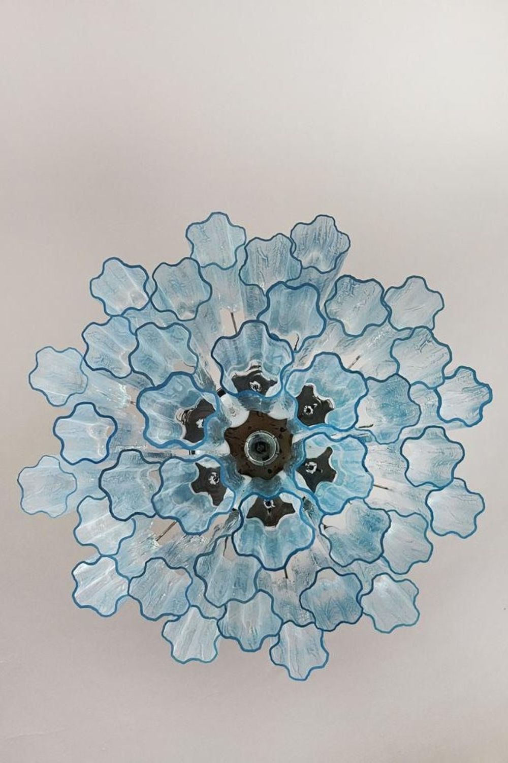 1990s Art blue glass tube chandelier - view 11 | everlamps