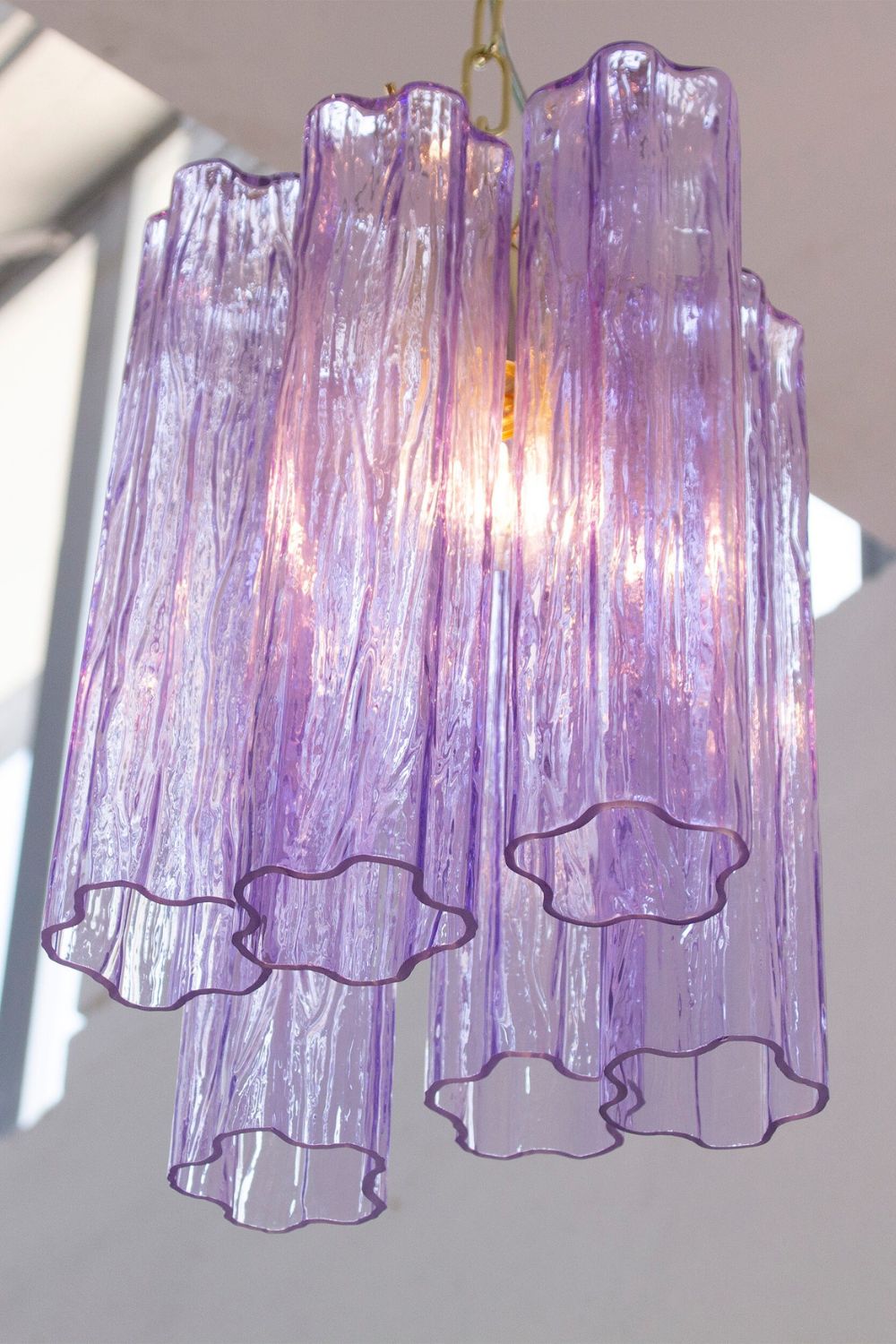 Italian Art Style Purple Tronchi Chandelier - view 10 | everlamps