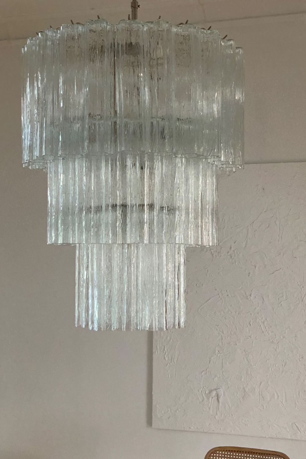 52-Tube Clear Art Glass Chandelier - view 7 | everlamps