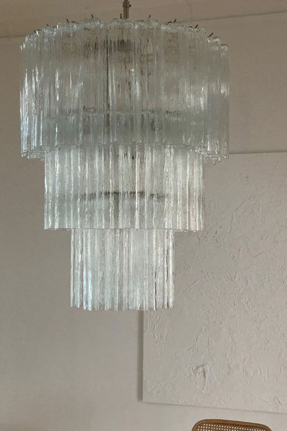 52-Tube Clear Art Glass Chandelier - view 7 | everlamps