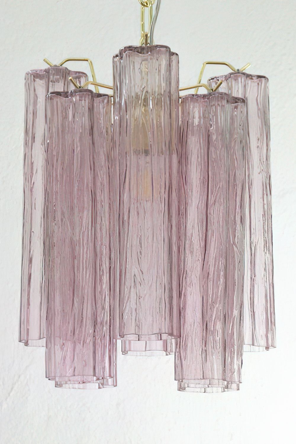 1990s Art Amethyst Glass Chandelier - view 5 | everlamps