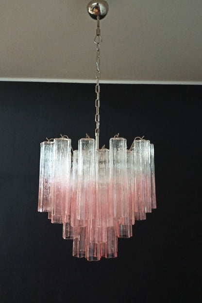 Pink Gradient Art Glass Tube Chandelier - view 8 | everlamps