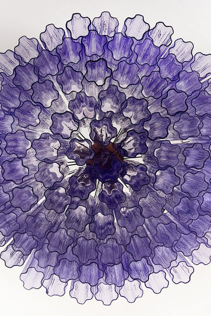 Italian Modernist Purple Art Glass Tube Chandelier - view 12 | everlamps