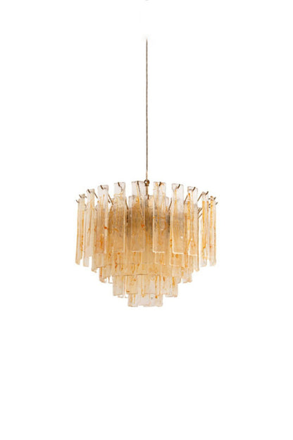 Amber Art Glass Tiered Chandelier | everlamps