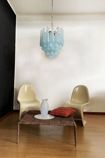Vintage Italian Blue Art Teardrop Chandelier - view 2 | everlamps