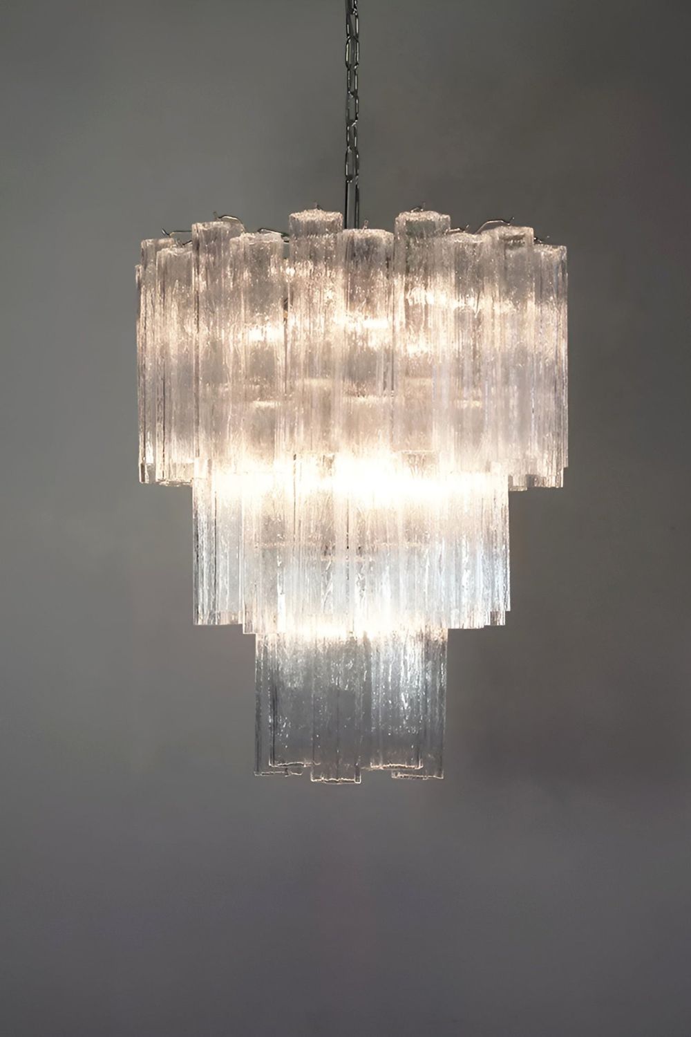 Art Venetian Clear Glass Tube Chandelier - view 6 | everlamps