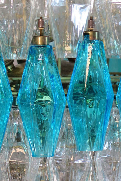 Blue and clear Art glass spherical chandelier - view 11 | everlamps