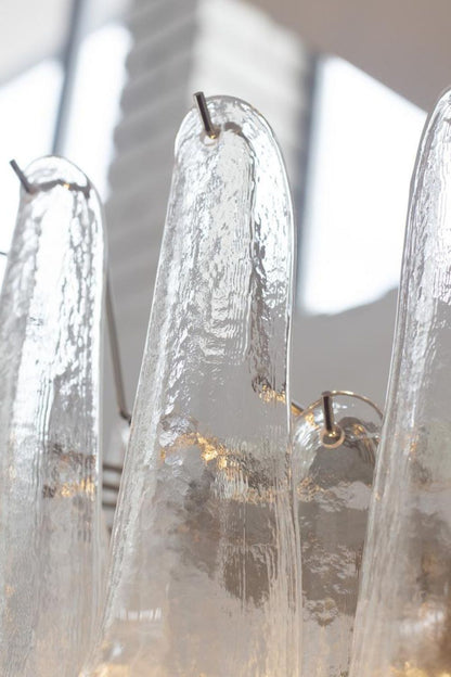 Art glass petal chandelier - view 9 | everlamps