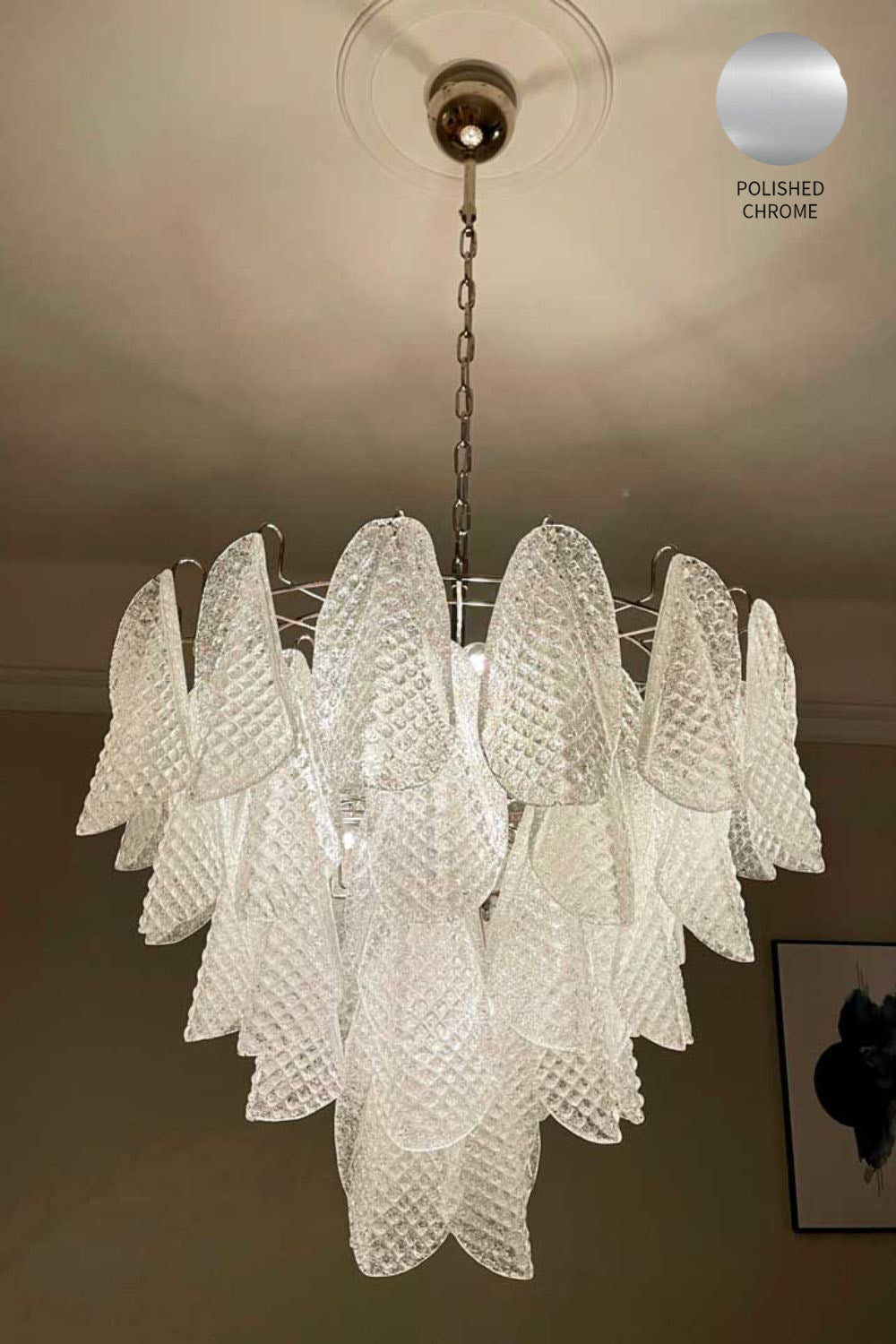 Rondini Transparent Art Glass Chandelier - view 20 | everlamps