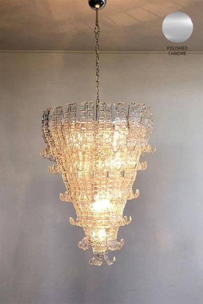 Grand Art Felci Leaf Glass Chandelier - view 13 | everlamps