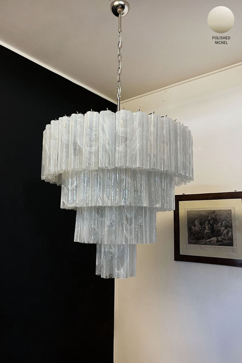 Art White Glass Tube Chandelier – 78 Pieces - view 19 | everlamps