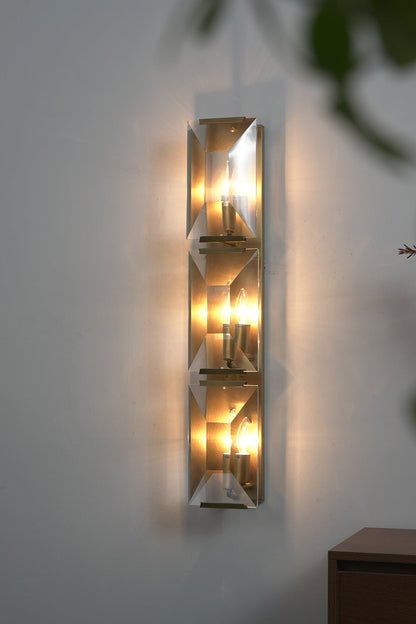 Triple Sparkling Faceted Wall Light - view 11 | everlamps