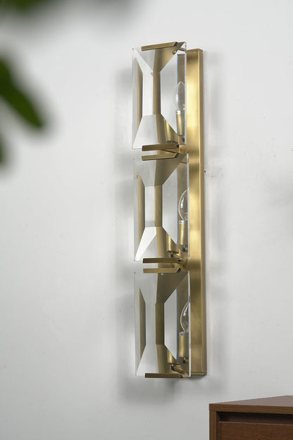 Triple Sparkling Faceted Wall Light - view 9 | everlamps