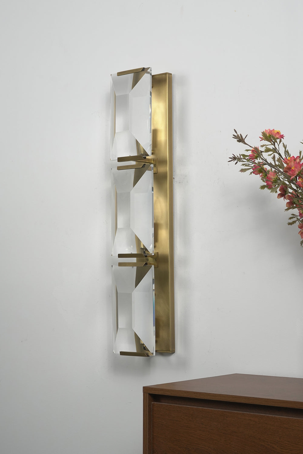 Triple Sparkling Faceted Wall Light - view 10 | everlamps