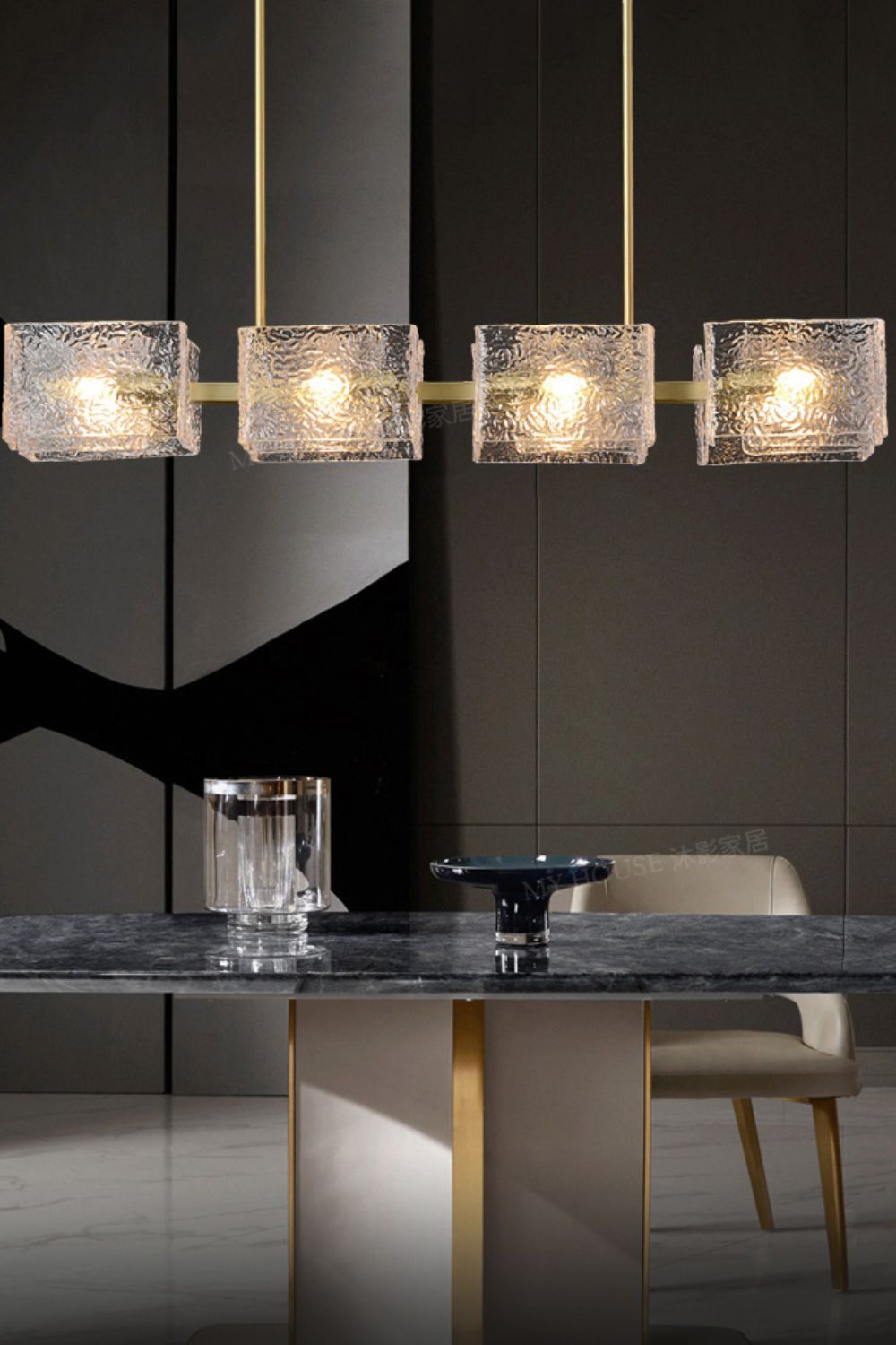 long water ripple Chandelier - view 5 | everlamps