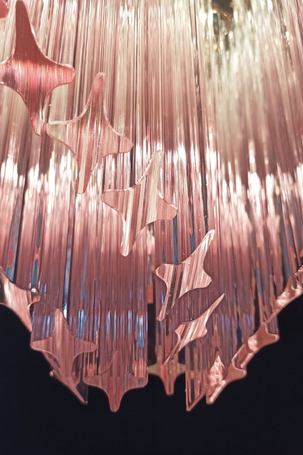 Vintage Pink Art Quadriedri Prism Chandelier - view 14 | everlamps