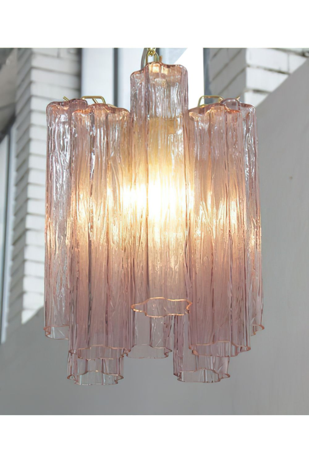 1990s Art Amethyst Glass Chandelier - view 6 | everlamps