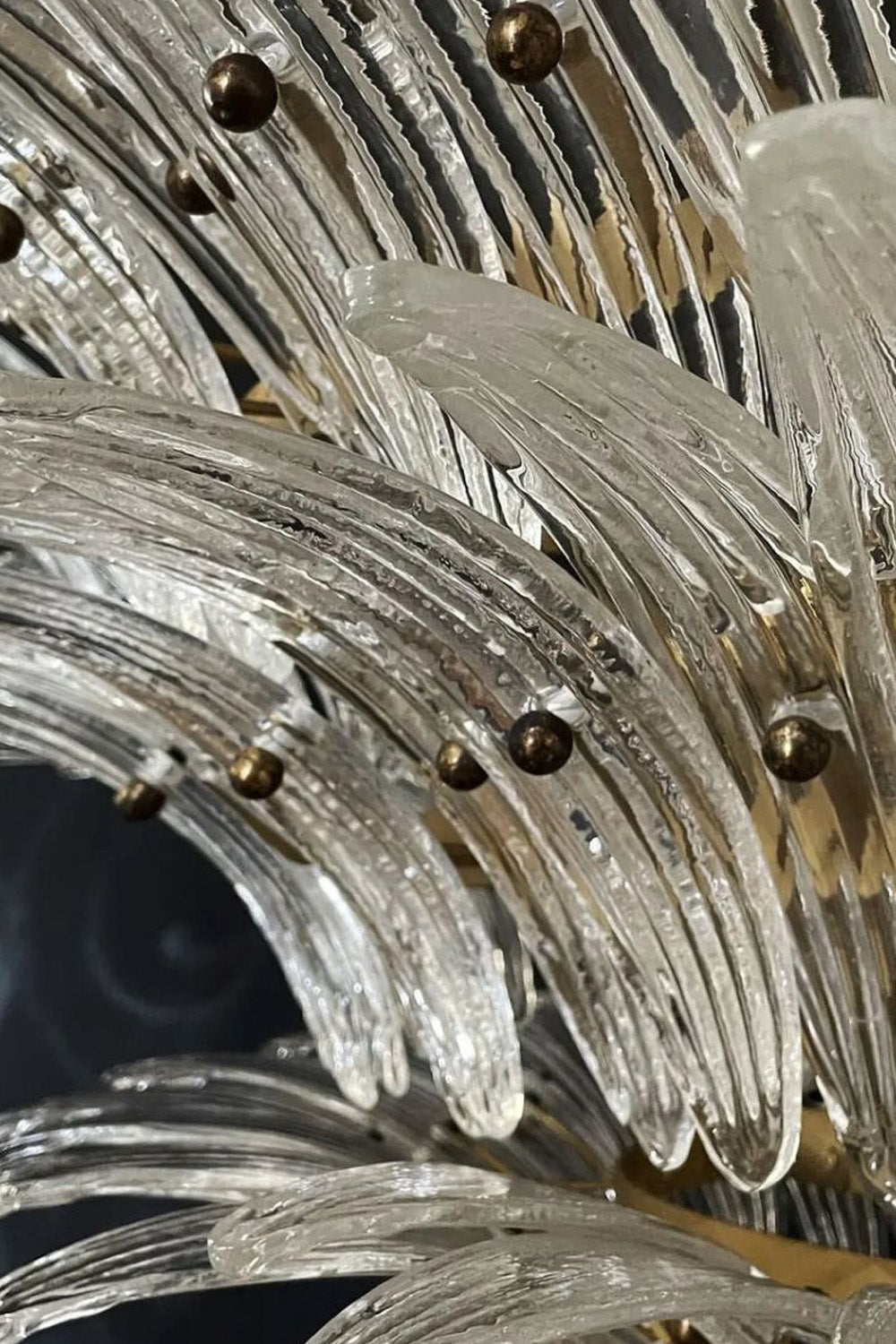 Art Palm Leaf 4-Tier Clear Glass Chandelier - view 10 | everlamps