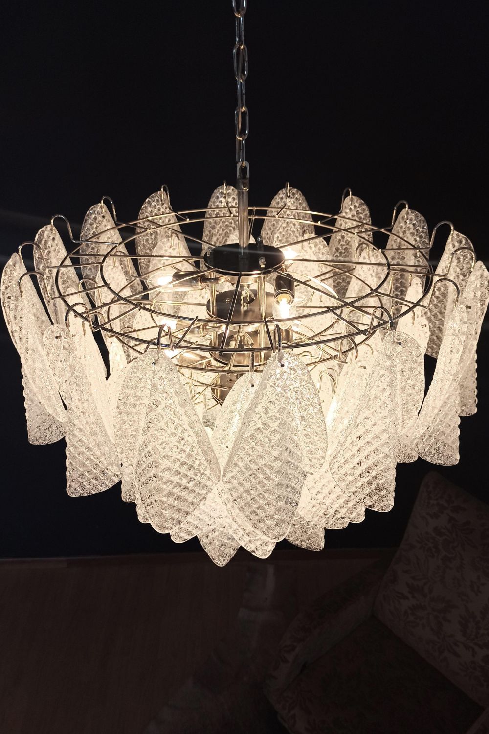 Rondini Transparent Art Glass Chandelier - view 16 | everlamps