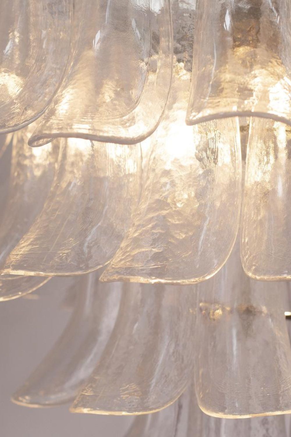 Art glass petal chandelier - view 10 | everlamps