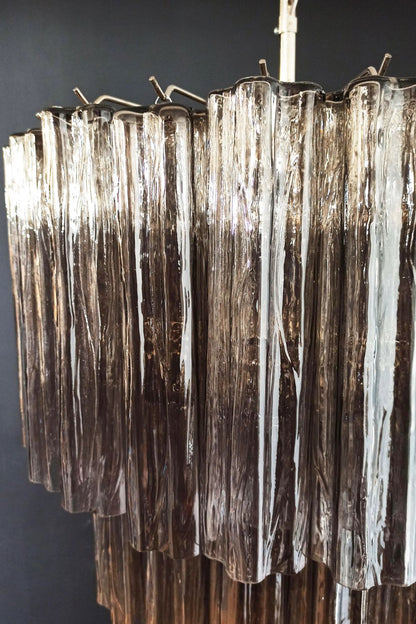 Art Smoked Glass Tube Chandelier - view 13 | everlamps