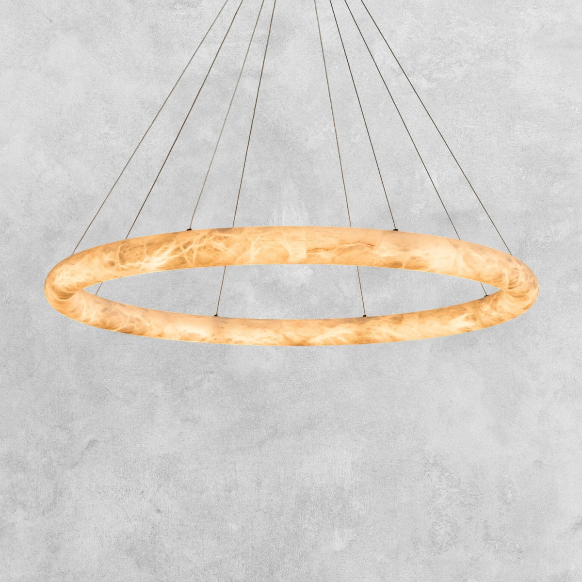 Halima Halo Alabaster Chandelier