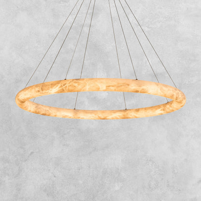 Halima Halo Alabaster Chandelier