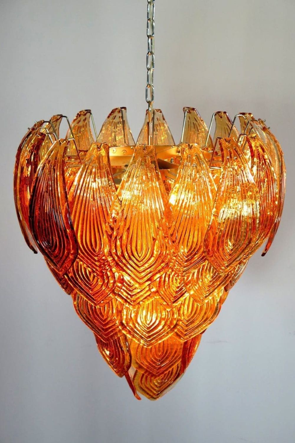 Art Style Amber Felci Glass Chandelier - view 11 | everlamps