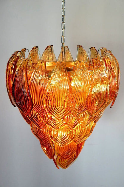 Art Style Amber Felci Glass Chandelier - view 11 | everlamps