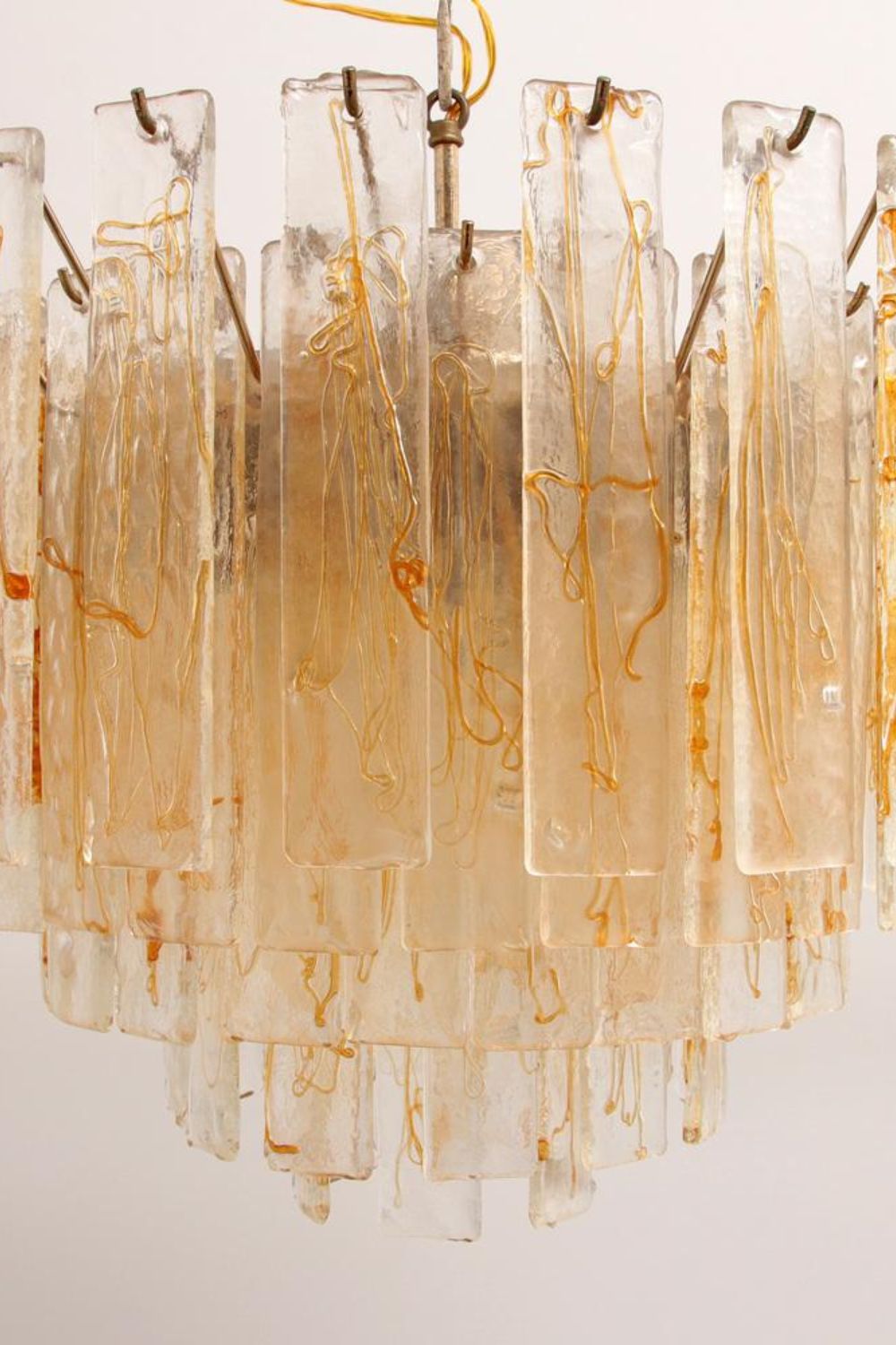 Amber Art Glass Tiered Chandelier - view 11 | everlamps