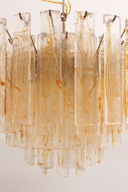 Amber Art Glass Tiered Chandelier - view 11 | everlamps