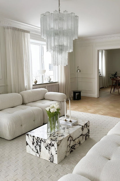 Art Venetian Clear Glass Tube Chandelier - view 2 | everlamps
