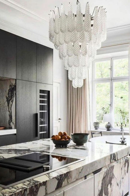 Murano Honeycomb Glass Chandelier - everlamps