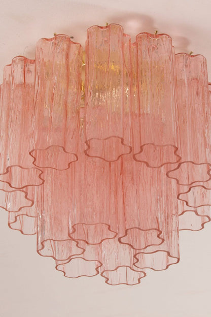 Vintage Pink Murano Tronchi Glass Ceiling Light - view 11 | everlamps
