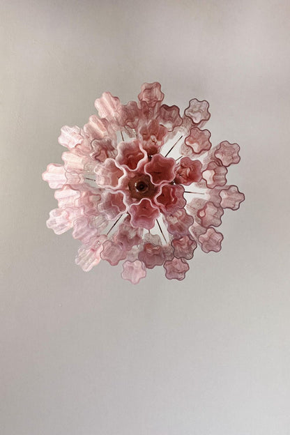 Pink Art Glass Tree Branch Chandelier - view 16 | everlamps