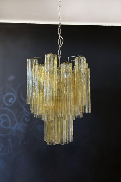 Amber Art Crystal Tube Chandelier - view 12 | everlamps