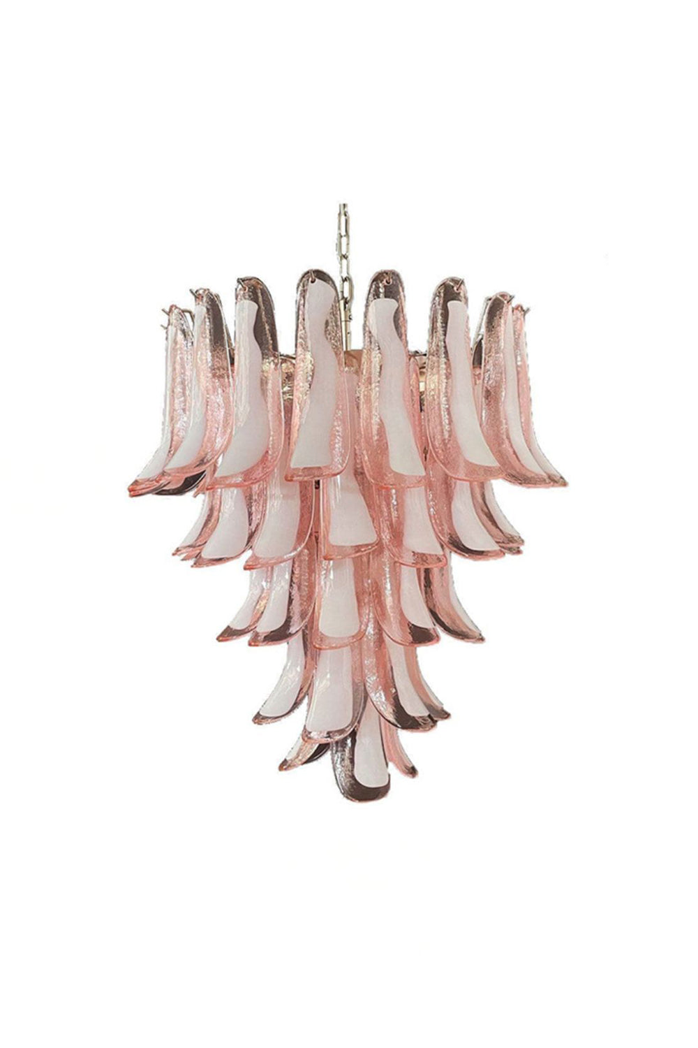 Art Blush Pink Glass Petal Chandelier | everlamps