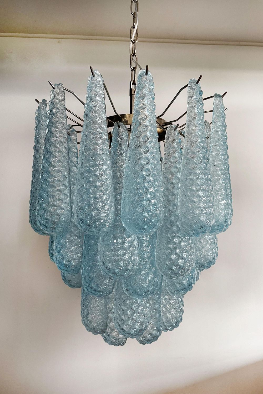 Vintage Italian Blue Art Teardrop Chandelier - view 15 | everlamps