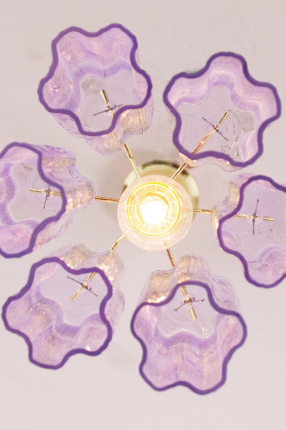 Italian Art Style Purple Tronchi Chandelier - view 12 | everlamps
