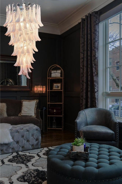 Italian Vintage Pink Spiral Art Chandelier - view 8 | everlamps