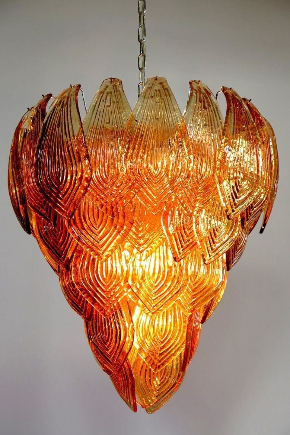 Art Style Amber Felci Glass Chandelier - view 12 | everlamps