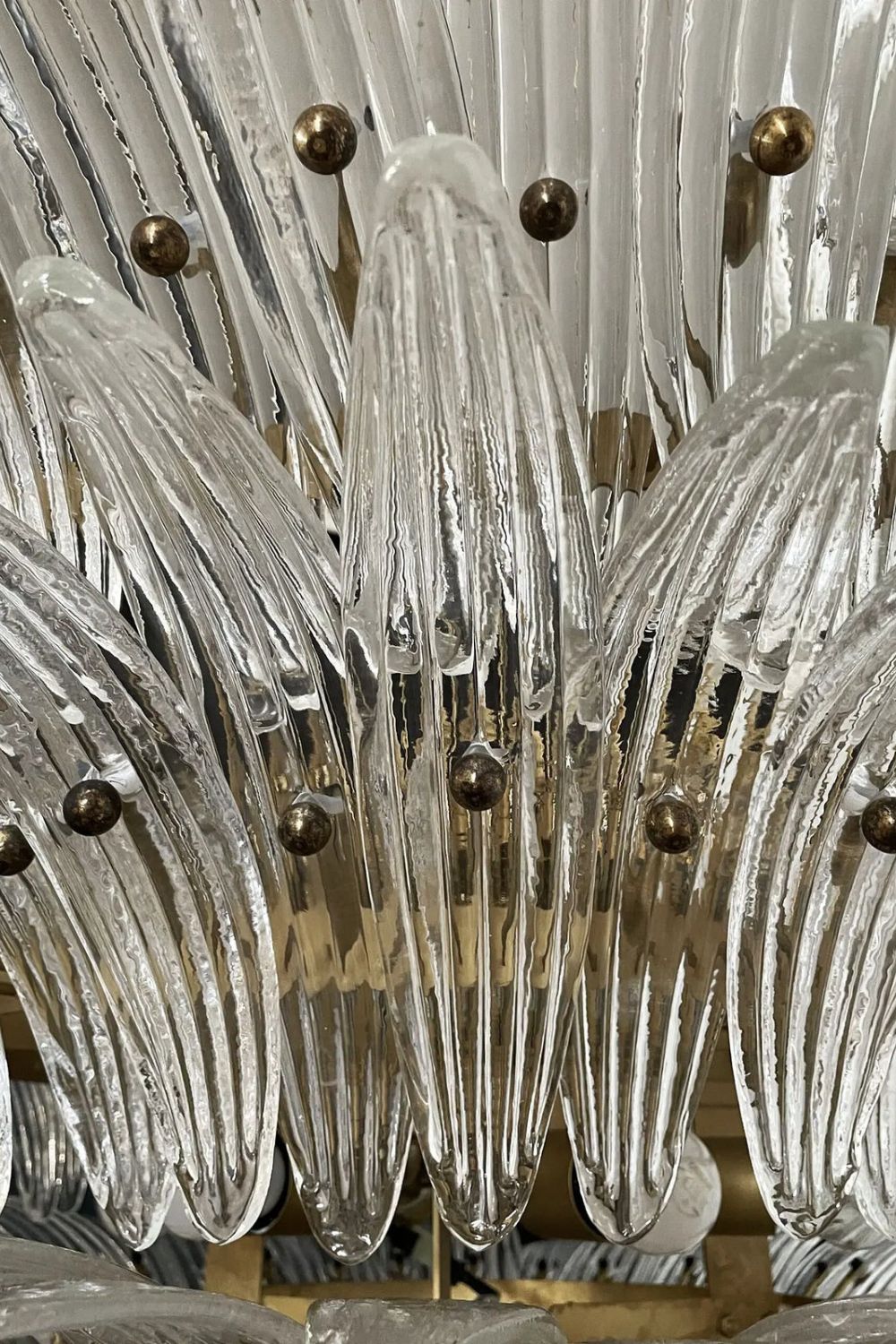 Art Palm Leaf 4-Tier Clear Glass Chandelier - view 11 | everlamps