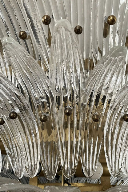Art Palm Leaf 4-Tier Clear Glass Chandelier - view 11 | everlamps