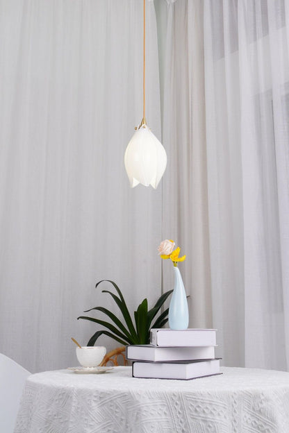 Gold Stem Ceramic Flower Chandelier - view 12 | everlamps