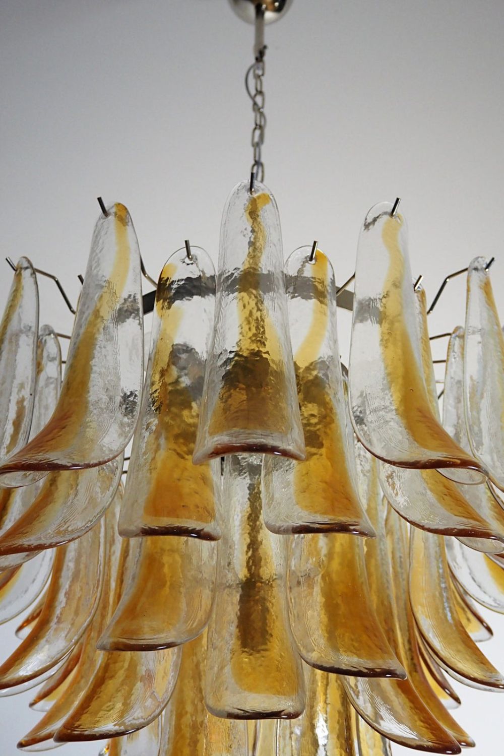 Mazzega Amber Glass Petal Chandelier - view 13 | everlamps