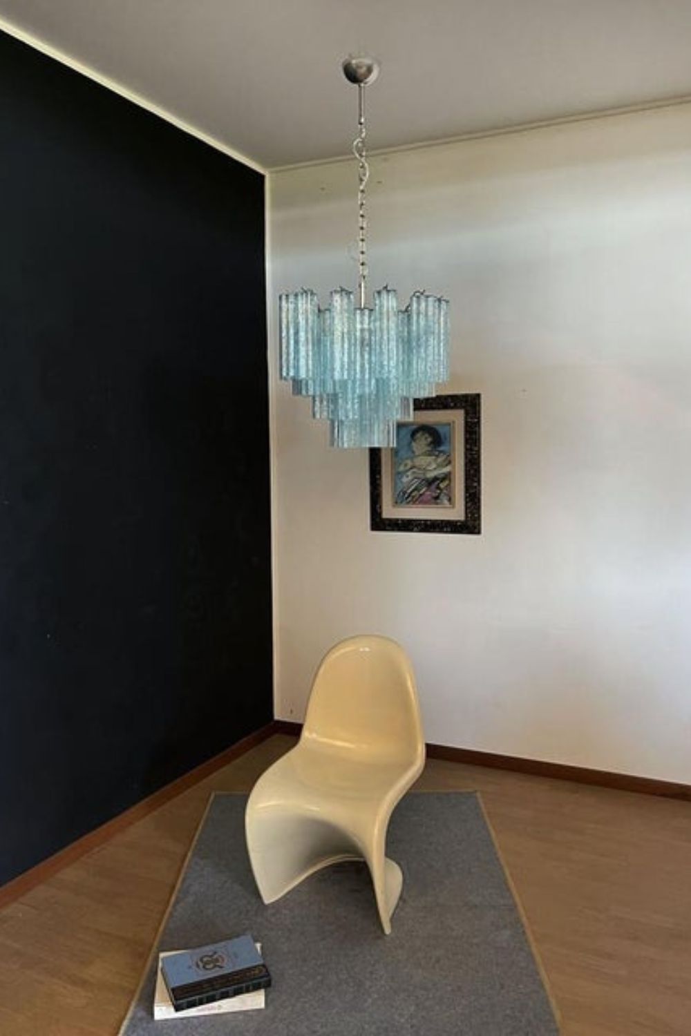 1990s Art blue glass tube chandelier - view 10 | everlamps