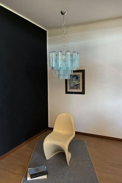 1990s Art blue glass tube chandelier - view 10 | everlamps