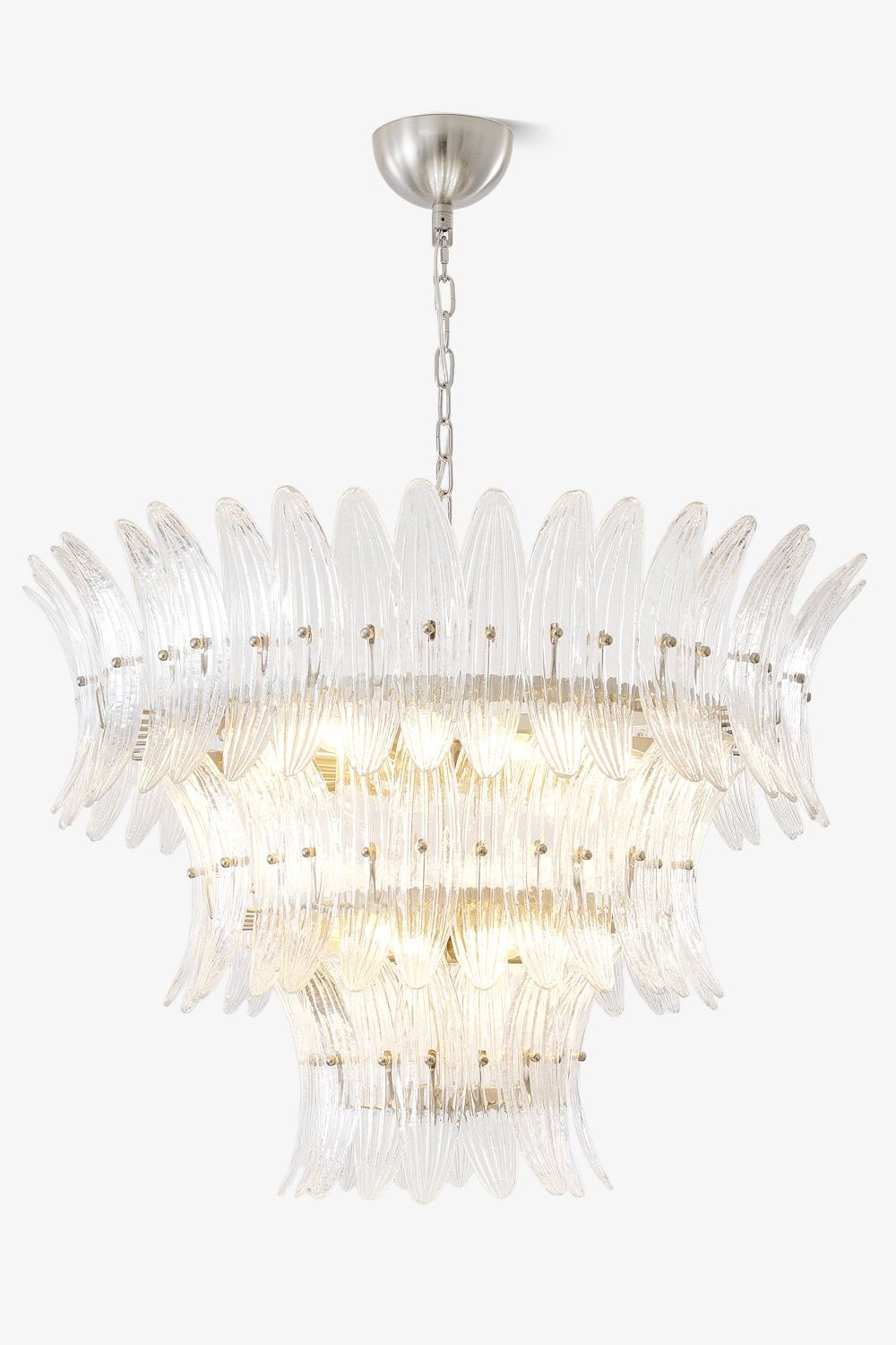 Italian Art Glass Palm Leaf Chandelier - view 3 | everlamps