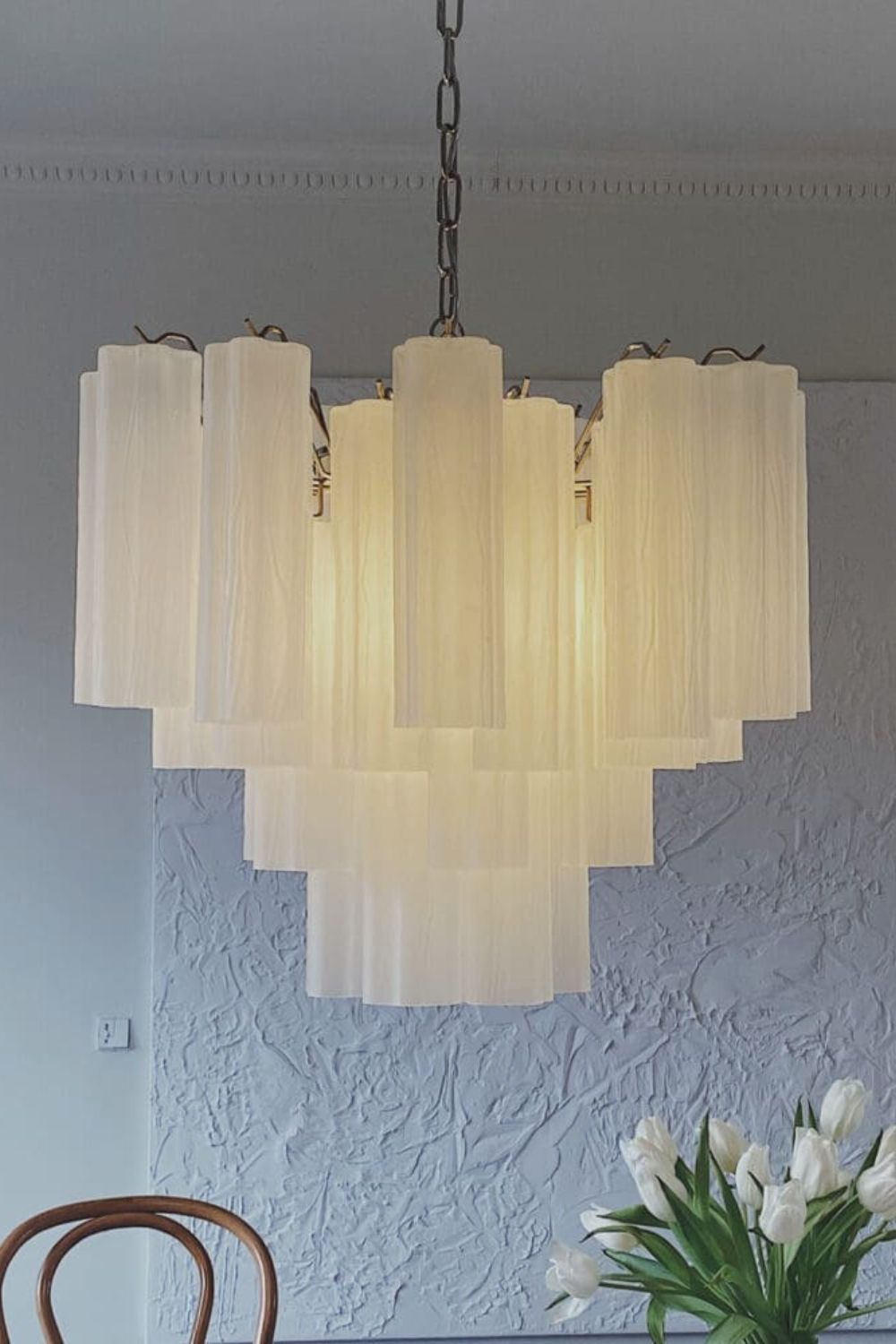 Art Opal Tube  Chandelier - 36 tubes - view 5 | everlamps