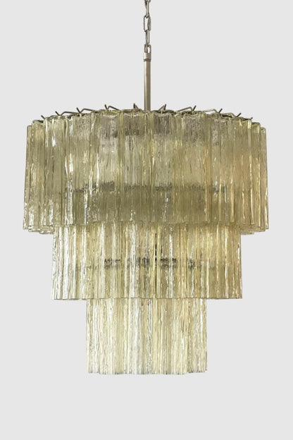 Amber Honey Art Glass Tube Chandelier - view 12 | everlamps